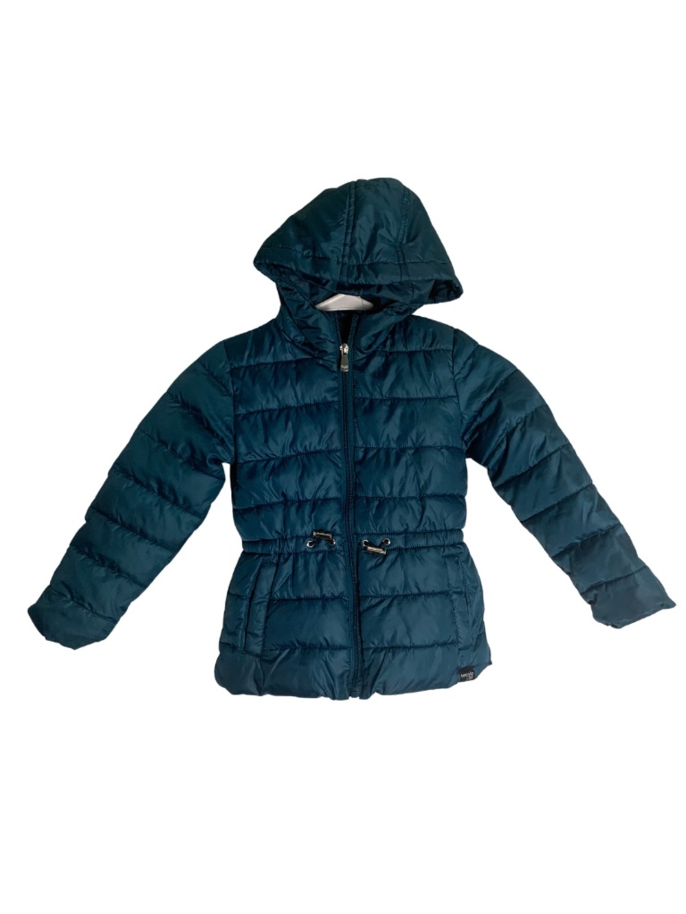 Kensie Dark Teal Hooded Quilted Puffer Jacket Girl's 5/6 Lightweight Cozy